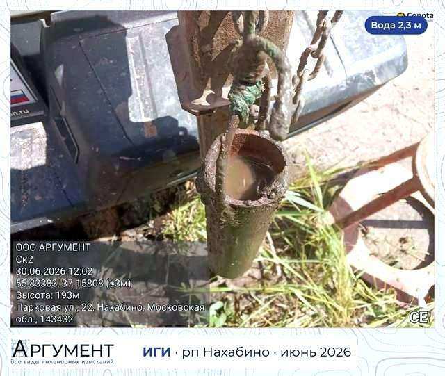 подземные воды на 2,8 м