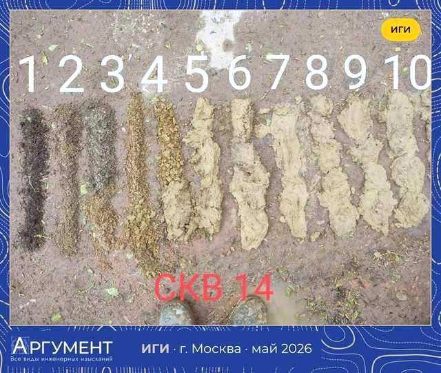 керн, насыпной грунт и пески